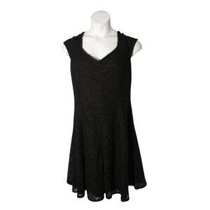Liz Claiborne 16 Black Lace A-Line Dress